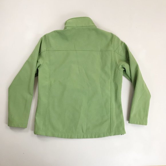 LAND'S END Soft Shell Jacket Small Fleece Lined Windbreaker Green - Picture 10 of 10